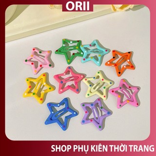 Kẹp tóc mái ngôi sao,kẹp mái bấm dễ thương ,kẹp tóc mái hàn quốc nhẹ nhàn đơn giản ORII chất lượng cao .