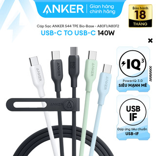 Cáp sạc anker 544 usb-c to usb-c - dài 0.9m/1.8m - a80f1/a80f2