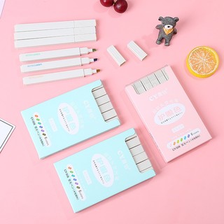 Bộ 6 bút dạ quang highlight tông màu pastel/morandi, không làm chói mát, dùng đánh dâu học,trang trí bullet, planer HL05