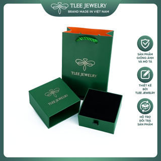 Set Hộp đựng, túi đựng trang sức TLEE, hộp quà size 7.5cm x7.5cm, túi size 15cm x 10cm rút cao cấp TLEE JEWELRY