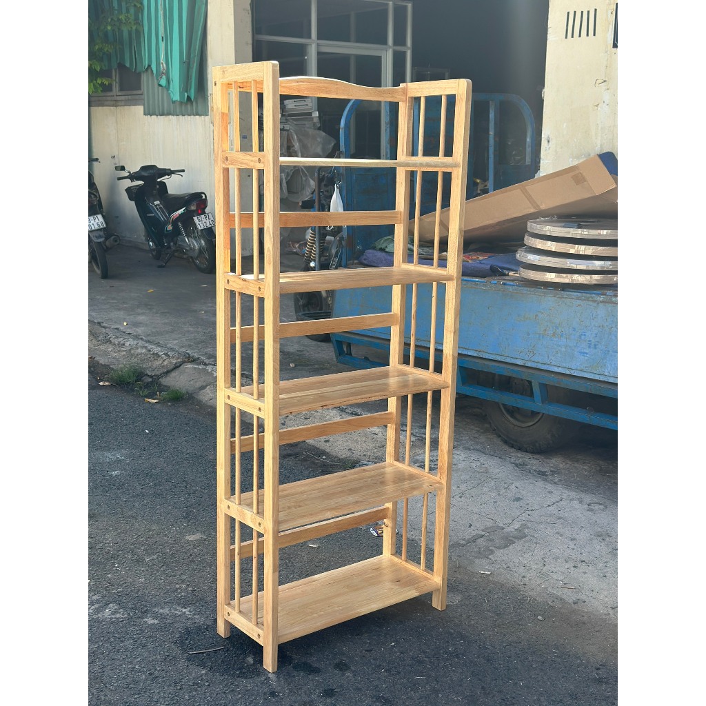 [Rẻ vô địch] Kệ Sách - Gỗ Cao Su 5 Tầng ( 50cm, 65cm,)