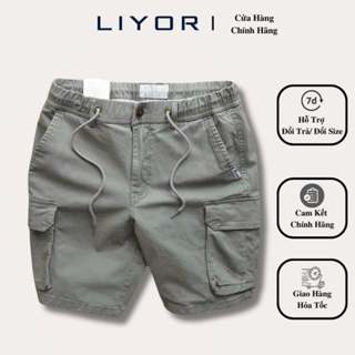 Quần Short Kaki LIYOR Quần Ngắn Nam lưng thun mặc thoải mái túi hộp thời trang trẻ trung QKK011