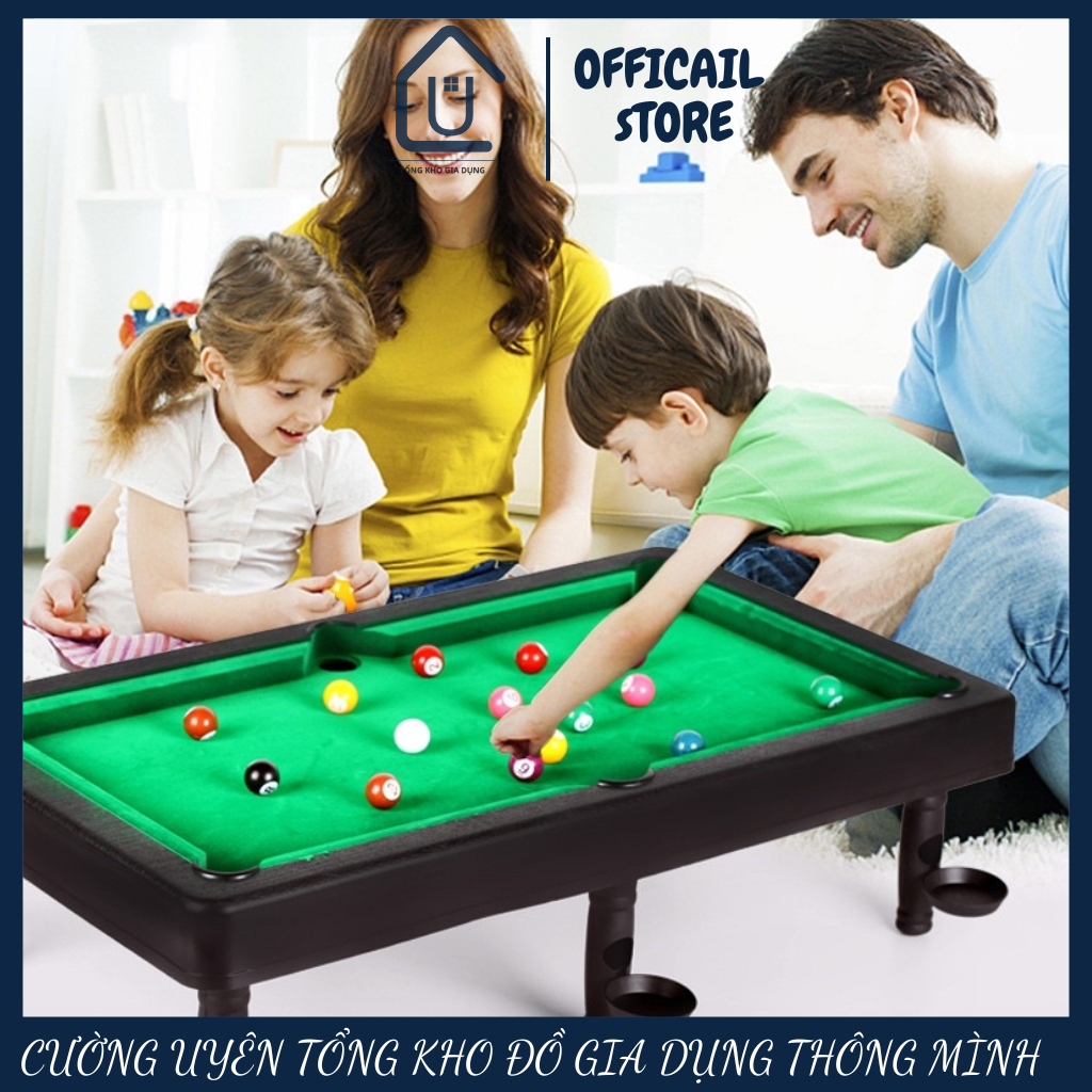 Bộ đồ chơi bàn Bia – Bàn Bida Mini đầy đủ phụ kiện