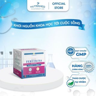 Gói uống chính hãng Nutramed Fertiwins For Women cải thiện chức năng buồng trứng, chất lượng trứng