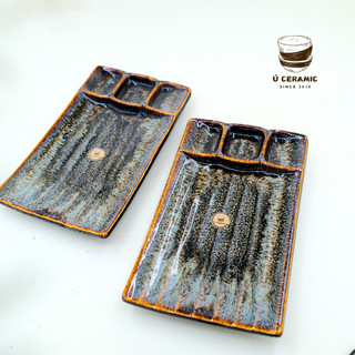Dĩa 3 Ngăn Gốm Sứ. Ú CERAMIC