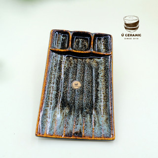 Dĩa 3 ngăn gốm sứ. ú ceramic