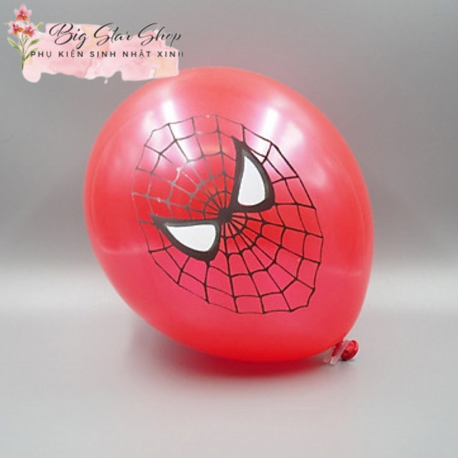 [Freeship + Voucher] Bong Bóng Tròn in hình Siêu Nhân Nhện