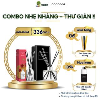 Combo 2 sản phầm COCODOR - Tinh dầu tán hương Basic.D 100ml và Reed.D 120ml - TGROUP