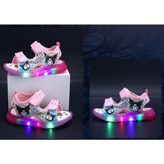  Giày sandal kuromi chớp đèn sáng cho bé gái 