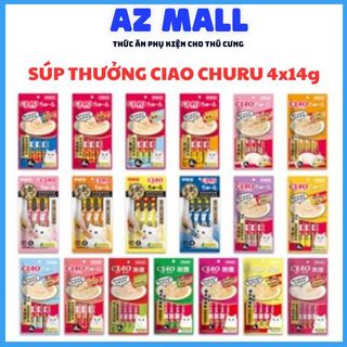 Súp thưởng Ciao Churu 19 vị siêu hấp dẫn, súp thưởng cho mèo cho chọn vị