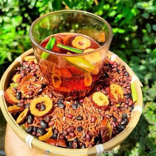 1Kg Trà Gạo lứt mix đậu đỏ, đậu đen, táo đỏ rang sẵn