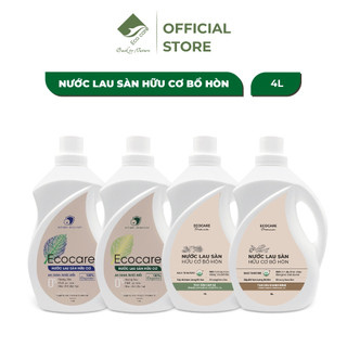 Nước Lau Sàn Hữu Cơ Bồ Hòn ECOCARE 4L Tinh Dầu Sả Chanh/Cam Sả/Chanh Gừng/Quế Đuổi Muỗi, Đuổi Côn Trùng Hiệu Quả