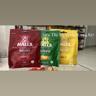 Viên ngậm giảm ho và làm dịu đau họng halls cough drops gói 14 viên