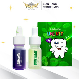 Combo 2 lọ Serum Trắng Răng Unismile + Serum Thơm Miệng Unisweet 10ml Giúp Trắng Răng Thơm Miệng