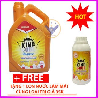 Nước làm mát xe ô tô màu đỏ KINGCOOL Super can 4L tặng lon 500ml