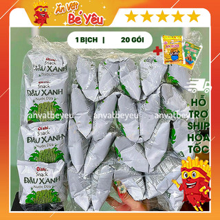 (Hỏa tốc HN) Bịch 20 gói 6gram bim bim Oishi bánh snack đậu xanh nước dừa hàng chính hãng date xa
