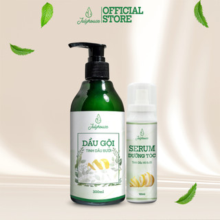 Combo dưỡng tóc bồng bềnh: Dầu gội Bưởi 300ml và Serum dưỡng tóc Bưởi 100ml JULYHOUSE