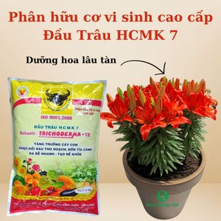 Phân hữu cơ Đầu Trâu HCMK7 Trichoderma + TE - Túi 5kg - Nông Nghiệp Phố