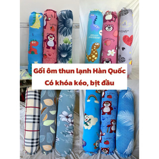 Vỏ/áo Gối ôm bịt đầu, thun lạnh Hàn Quốc | Dài 1m*35cm| Chất thụn lạnh Hàn Quốc mềm mịn, có khoá kéo