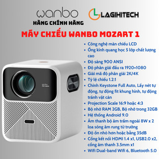 Máy chiếu wanbo mozart 1 full hd, tự động lấy nét - bảo hành chính hãng