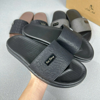 Dép lê, dép da bò nam cao cấp, logo khắc theo yêu cầu, đế cao su non , họa tiết vân nhám, quai khâu đế liền, chống nước