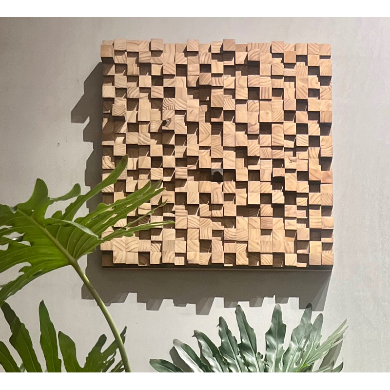 Tranh gỗ ghép mosaic vuông