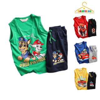 BỘ SÁT NÁCH NHÍ BÉ TRAI JAMIKIDS, set quần áo ba lỗ bé trai size nhí 12-27kg