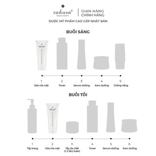 Sữa rửa mặt trắng da Sakura Brightening Cleanser 100ml