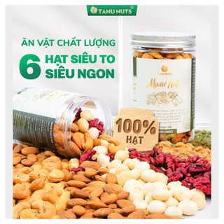 Hạt dinh dưỡng mix 6 loại TANU NUTS, hạt ngũ cốc bà bầu granola ăn kiêng giảm cân 350gr/500gr