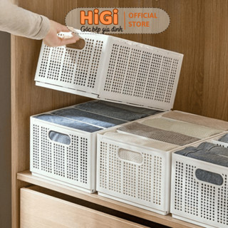 Hộp Để Quần Áo Gấp Gọn Chia Ngăn Tủ Sắp Xếp Quần Áo Đồ Lót Tất Vớ Ngăn Nắp, Giỏ Nhựa Đựng Đồ Đa Năng