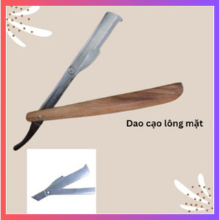 Dao cạo lông mặt, cạo lông mày cán gỗ tiện lợi dễ sử dụng