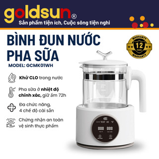 Bình đun nước pha sữa Goldsun Care GCMK01WH khử CLO, 6 chức năng, bảo vệ sức khoẻ của bé và gia đình