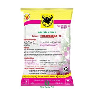 Phân hữu cơ Đầu Trâu HCMK7 Trichoderma + TE - Túi 1kg - Nông Nghiệp Phố