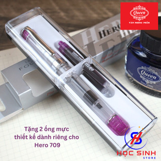 [Chính Hãng] Bút Máy Hero 709 Ngòi Trơn, Nét EF  (Kèm 2 Ống Mực 3.4mm)