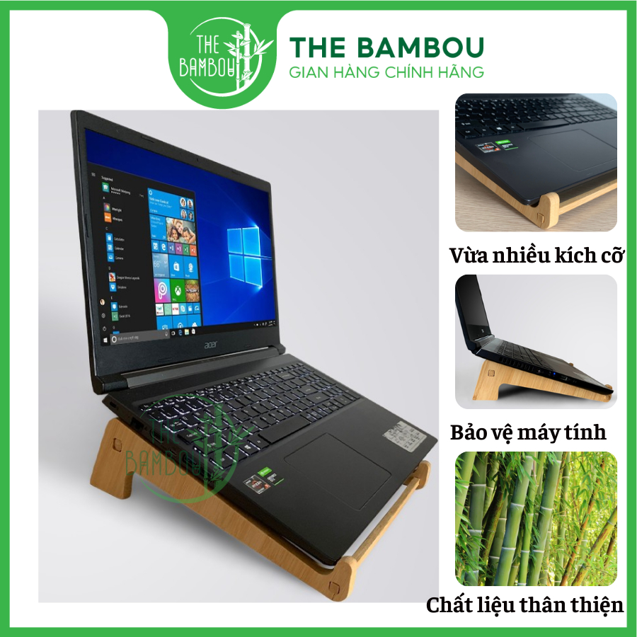 Giá đỡ laptop để bàn Bambou kệ để máy tính ipad macbook chắc chắn tản nhiệt tốt