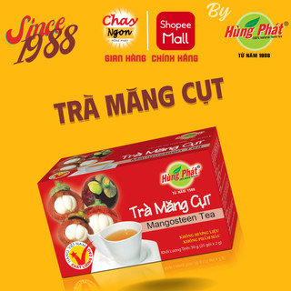 Trà măng cụt từ trái măng cụt & cỏ ngọt thanh nhiệt giải khát làm đẹp da hộp 50g hiệu trà hùng phát