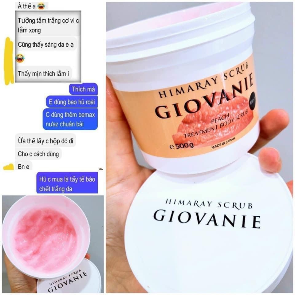 Tẩy Da Chết Đào Giovanie Himaray Scrub mùi hương thơm dịu làm sạch da không gây kích ứng Nhật Bản