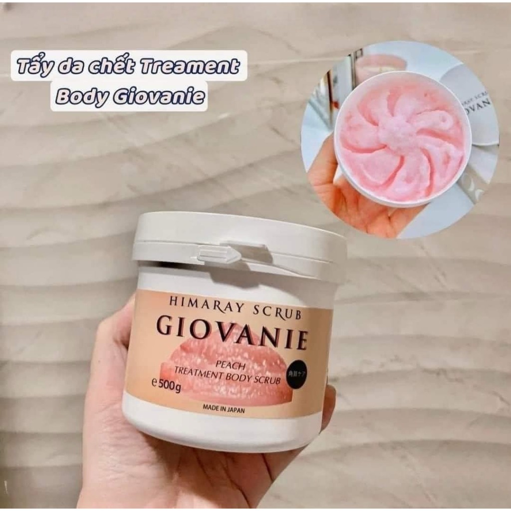 Tẩy Da Chết Đào Giovanie Himaray Scrub mùi hương thơm dịu làm sạch da không gây kích ứng Nhật Bản