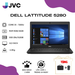 Laptop giá rẻ delllatitude e5280 12.5 inche, i5 7200u, 8gb ram ddr4, 256gb ssd pin 90% laptop văn phòng, độ hoàn thiện