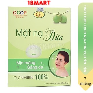 Mặt nạ dừa nguyên chất Cửu Long hộp 7 miếng