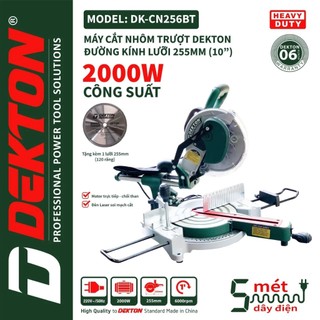 Máy cắt nhôm đa góc trượt 255mm điện 220v dekton - dk-cn256bt và total - ts421825517