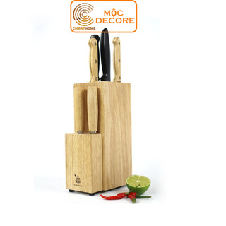 Giá Để Dao Kéo Dạng Đứng Lớn Gỗ Cao Su Bền Đẹp Sang Trọng - Kích Thước 40.8 x 23.8 x 23 cm - Gỗ Đức Thành 20391