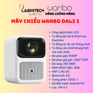 Máy chiếu wanbo dali 1 full hd, tự động lấy nét - bảo hành chính hãng