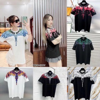  Tổng hợp các mẫu áo thun tay lỡ BURLON hoạ tiết cánh chim unisex nam nữ form rộng nam nữ hot 2024 TONGKHOSI 