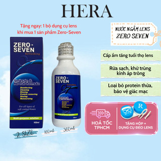 Nước ngâm lens Zero Seven Hàn Quốc dung dịch rửa kính áp tròng - Hera Lens