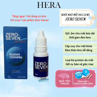 Nước nhỏ mắt đeo lens hàn quốc zero seven nước mắt nhân tạo đeo kính áp tròng - hera lens