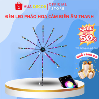 Dây Led RGB Pháo Hoa 16 Màu Cảm Biến Âm Thanh Có Remote Điều Khiển và Kết Nối APP Điện Thoại, Trang Trí Phòng, Tết