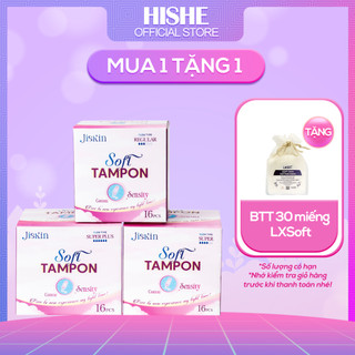 Băng vệ sinh Tampon Jiskin dạng ống nhập khẩu Hàn Quốc fullsize mềm mại, siêu thấm, tự tin đi biển đi bơi