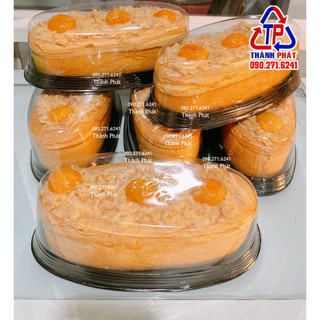 Hộp H12 đế đen đựng bánh bò thốt nốt - Hộp bánh hột xoài - Hộp bánh bông lan ELIP đen