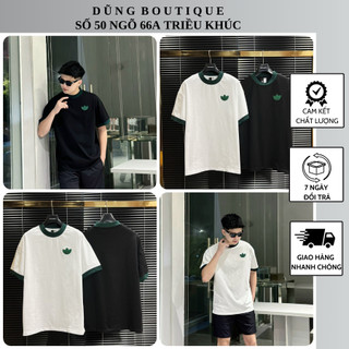 Áo thun nam a di đát thêu logo xanh lá đơn giản siêu đẹp - áo phông nam a di đát phong cách thể thao